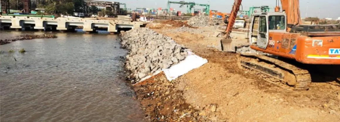 Geotextile and Rock Filling